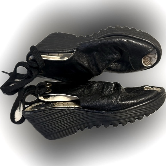 EUC Fly London Peep Toe Sandals | 37 / 6-6.5 - Picture 5 of 11